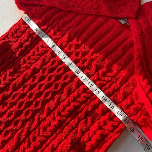 J. Jill Red Cable Knit Sweater Size XS - Picture 7 of 7